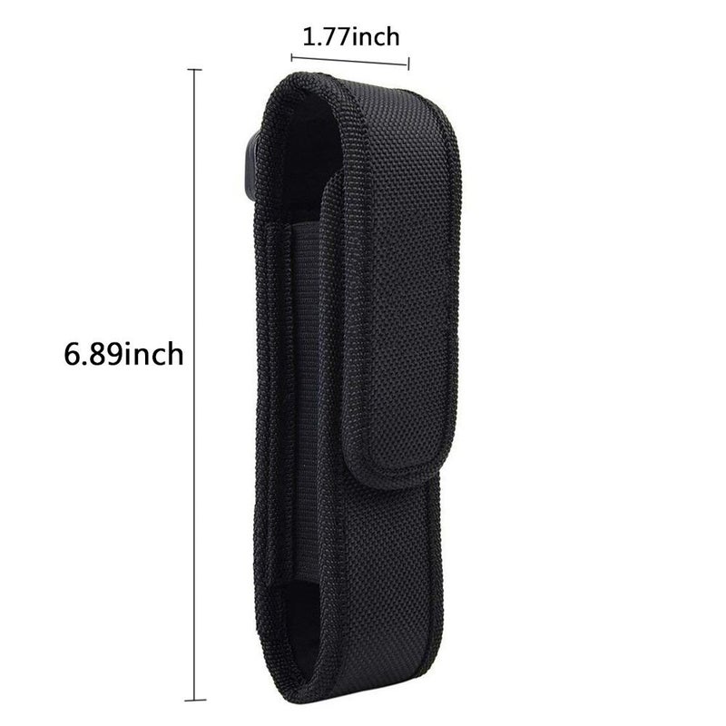 AuKvi 2 Pcs Flashlight Holster Pouch Holder Flash Light Belt Pouch Carry Case for 5"-7" Tactical Flashlight with Stretch Capability - Image 3